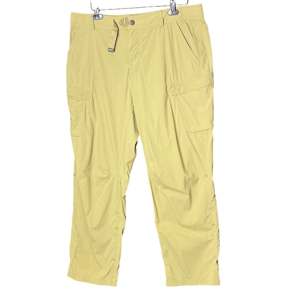 REI Co-op Mens Relaxed Fit Cargo Hiking Pants Tan Khaki 38x30 Nylon Stretch